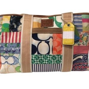Coach Signature Hamptons Weekend Patchwork Purse